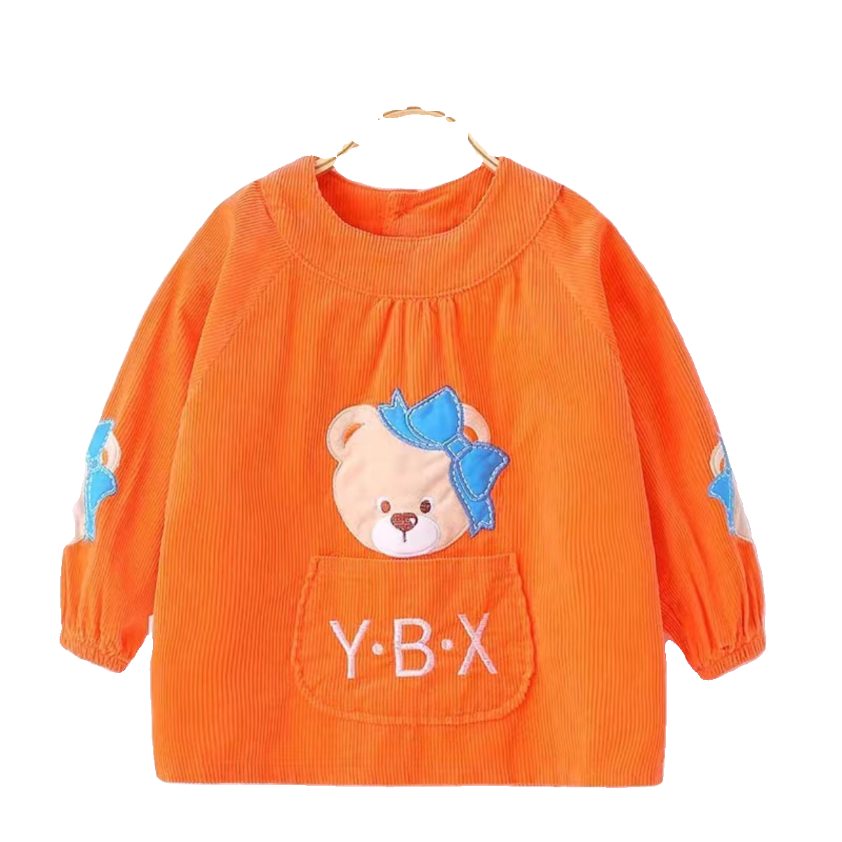 Children's pure cotton corduroy blouse autumn and winter painting clothes