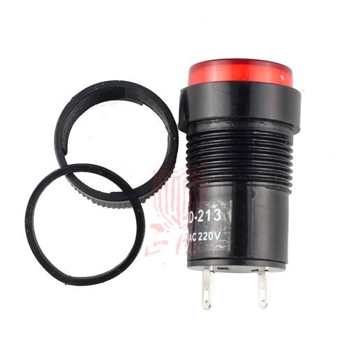NXD-213小型LED焊脚信号灯指示灯开孔16mm红绿黄色12V24V/36V/380 - 图3