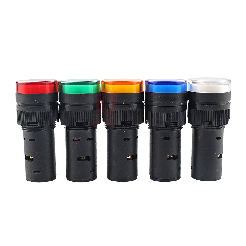 森奥LED指示灯AD16-16C 电源信号灯红绿黄蓝白12V24V220V开孔16mm - 图1