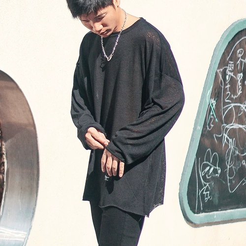 #Mf magefara gargam long -sleeved t -hish maobian design trend parkour fitness -hip -hip -hip.
