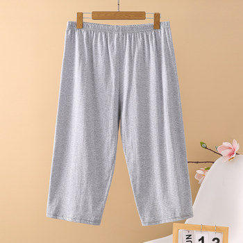 Pyjama pants ຜູ້ຊາຍຝ້າຍບໍລິສຸດສາມໄຕມາດກາງເກງກາງເກງອາຍຸກາງແລະຜູ້ສູງອາຍຸຂະຫນາດໃຫຍ່ວ່າງກາງເກງຝ້າຍບາດເຈັບແລະຜູ້ສູງອາຍຸສາມໄຕມາດສັ້ນ summer