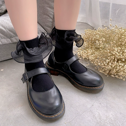 Летние милые кружевные белые японские носки, стиль Лолита, кружевное платье