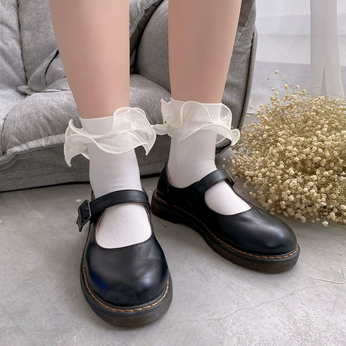 Летние милые кружевные белые японские носки, стиль Лолита, кружевное платье