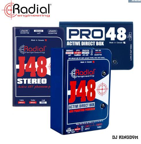 加拿大RadialJ48stereoPRO48PROAV2JDI有源系列吉他键盘DI盒