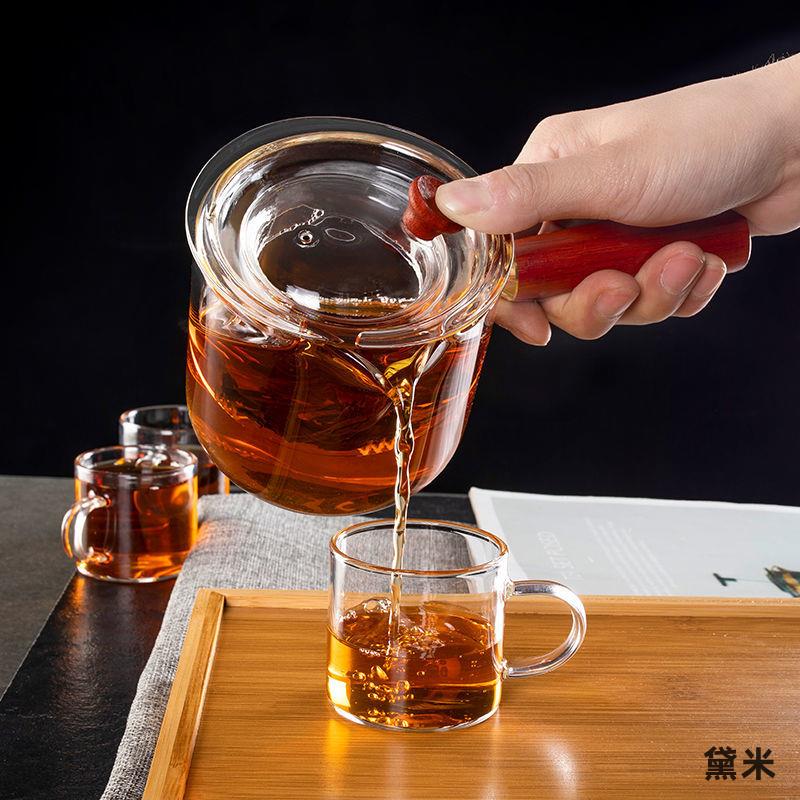 玻璃煮茶壶侧把耐高温过滤泡茶壶电陶炉煮茶器家用烧水玻璃壶茶具