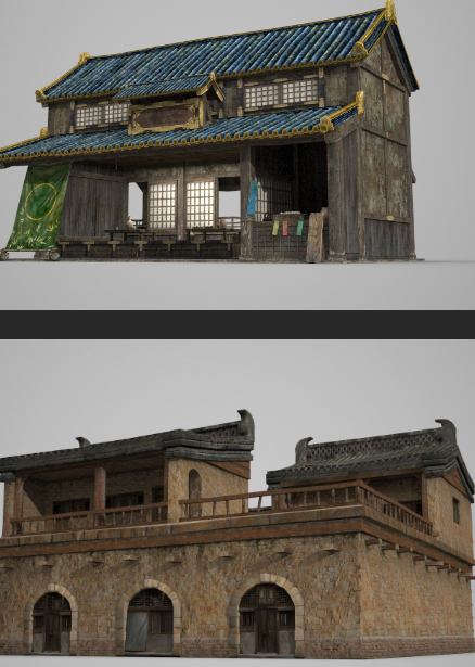 3Dmax亚洲古代中国风古建筑模型FBX文件.3D场景模型写实合集02 - 图1