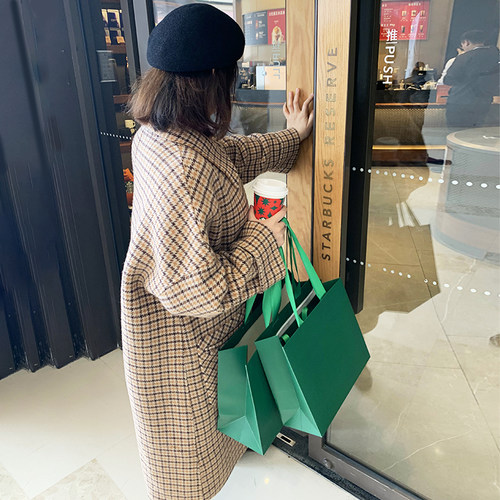 服装店纸袋手提袋定制INS简约定制LOGO礼品装衣服高档手拎袋子 - 图0