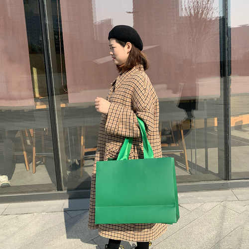 服装店纸袋手提袋定制INS简约定制LOGO礼品装衣服高档手拎袋子 - 图1