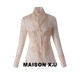 ເສື້ອເຊີດແຂນເສື້ອແຂນຍາວ embroidered hand-sewn MAISONX.U French stand collar shirt for women