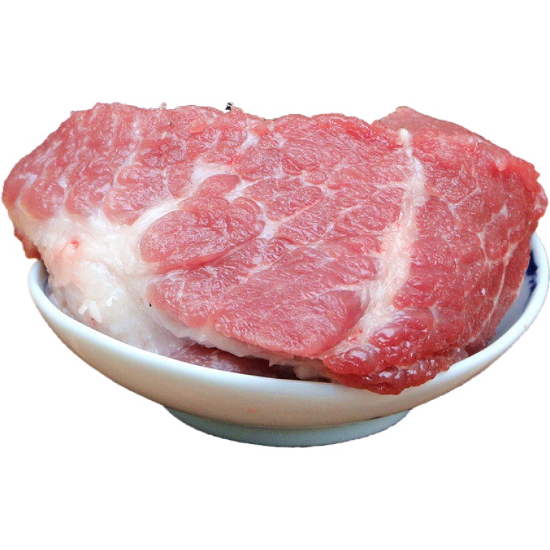 Plum pork, raw pork, fresh pork, upper part of pork leg, plum pork part 500g