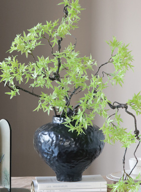 米子家居新中式枫叶绿植仿真摆件