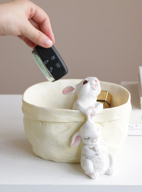 米子家居兔子钥匙收纳摆件