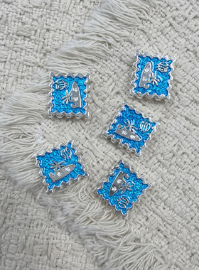 定制款合金邮票手机链配件