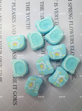 定制款韩国胶小熊果冻橙cute猫爪通孔珠手机链包挂手工diy配件024