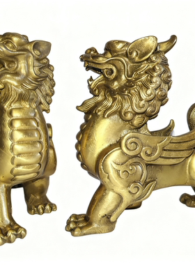 中号12CM貔貅摆件镇宅铜质貔貅办公室桌客厅店铺聚財开业礼品皮丘