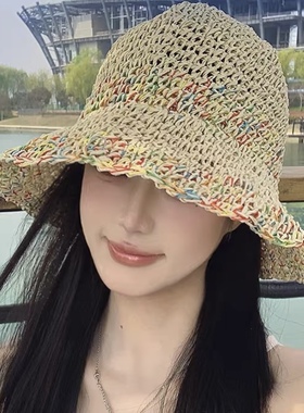 草帽新款镂空草编帽遮阳帽