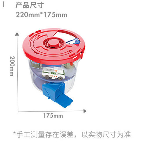 奥迪双钻反反车7只装龙卷风轨道桶酷变车队迷你创意变形车儿童玩 - 图2