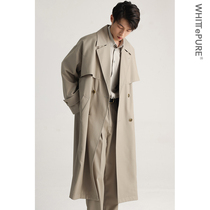 (WHITT EPURE) WP Baichuan cape-style double-row buttoned with long style coat jacket male spring and autumn