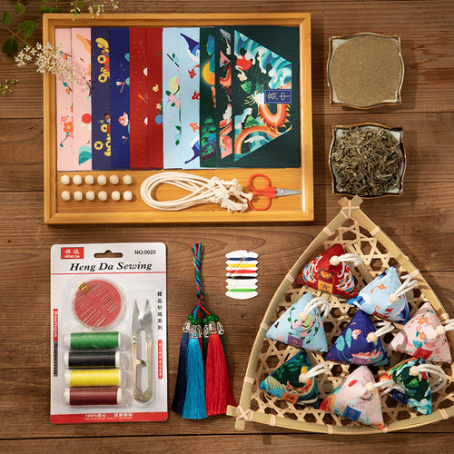 端午节香包香囊手工diy材料包粽子荷包中药驱蚊艾草空袋挂件成品 - 图3