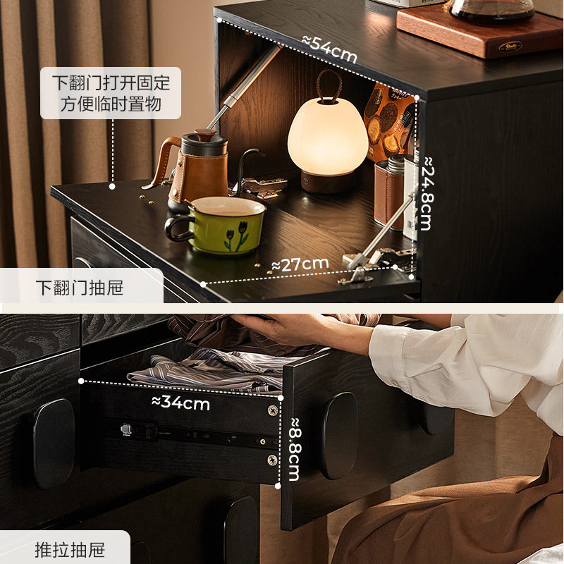 林氏家居卡门柜复古斗柜卧室储物柜子客厅靠墙收纳置物柜林氏木业,淘宝优惠券,粉丝福利购,淘宝优惠卷