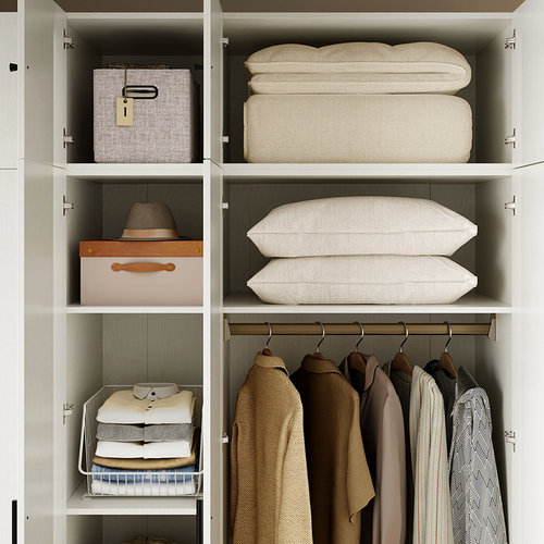 林氏家居简易白色衣柜子卧室家用租房衣橱成品2025新款小户型木业 - 图0