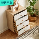 Lin's Wood Industry Modern Simple Nordic -Style Log -Cologencoed Four -Bucket Sainet Hare Maine с выдвижными спальнями на стене S187