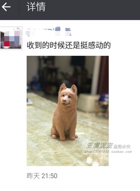 纯手工去世宠物雕塑毛发骨灰存留