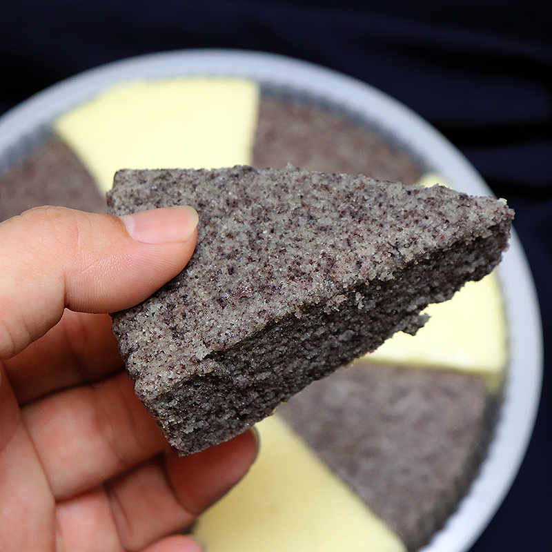 宁波特产手工双拼小米糕黑米糕传统小吃特产糯米糕发糕步步糕点心 - 图0