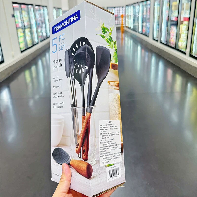山姆代购STAUB硅胶 查蒙蒂纳原木硅胶锅铲5件套耐高温食品级厨具,淘宝优惠券,粉丝福利购,淘宝优惠卷