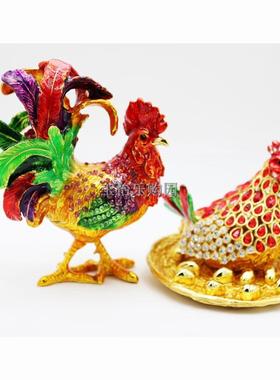 锡金属工艺品金鸡摆件招财