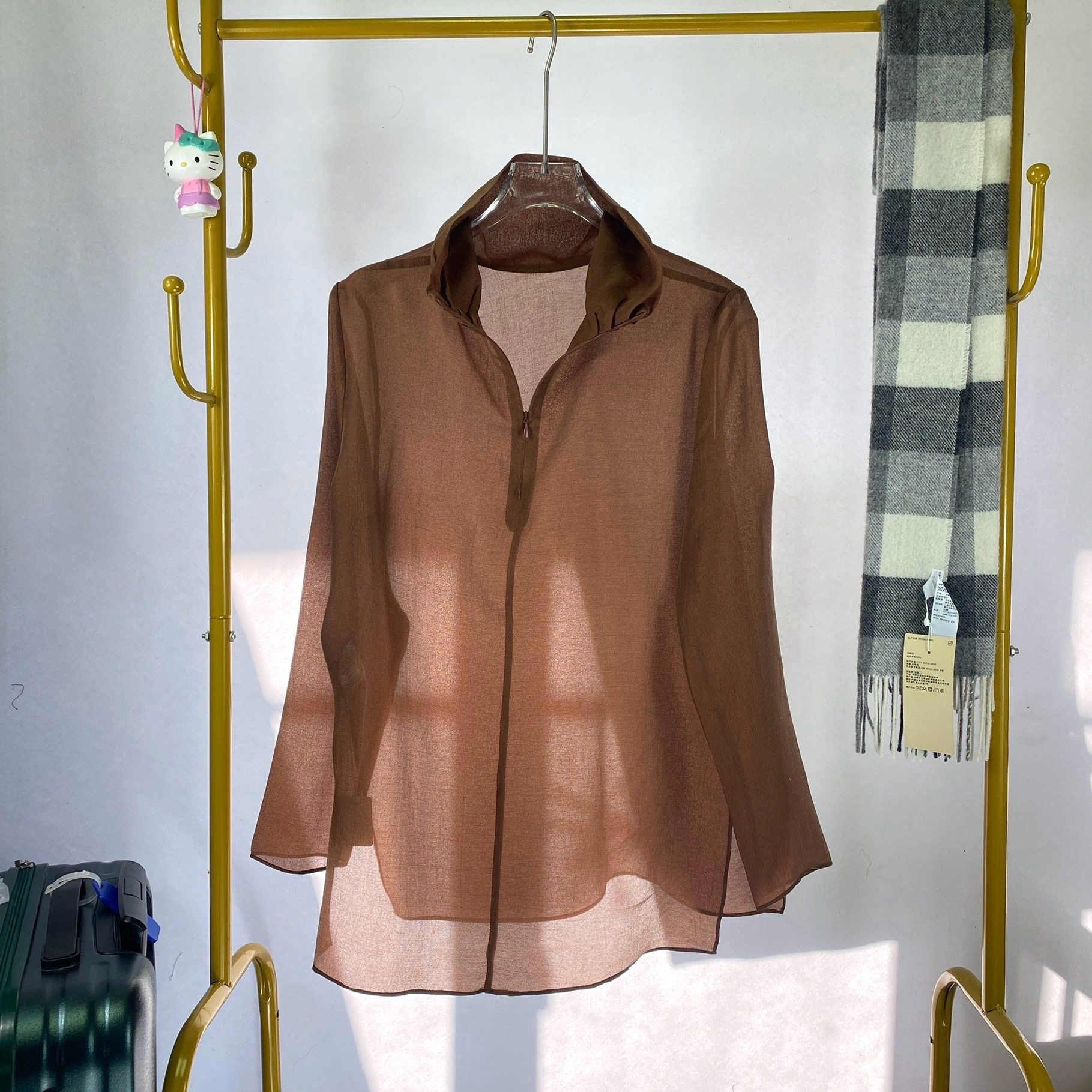 FZXIUYI2026春新款韩版宽松高领显瘦女款长袖高级设计感小众衬衫,淘宝优惠券,粉丝福利购,淘宝优惠卷