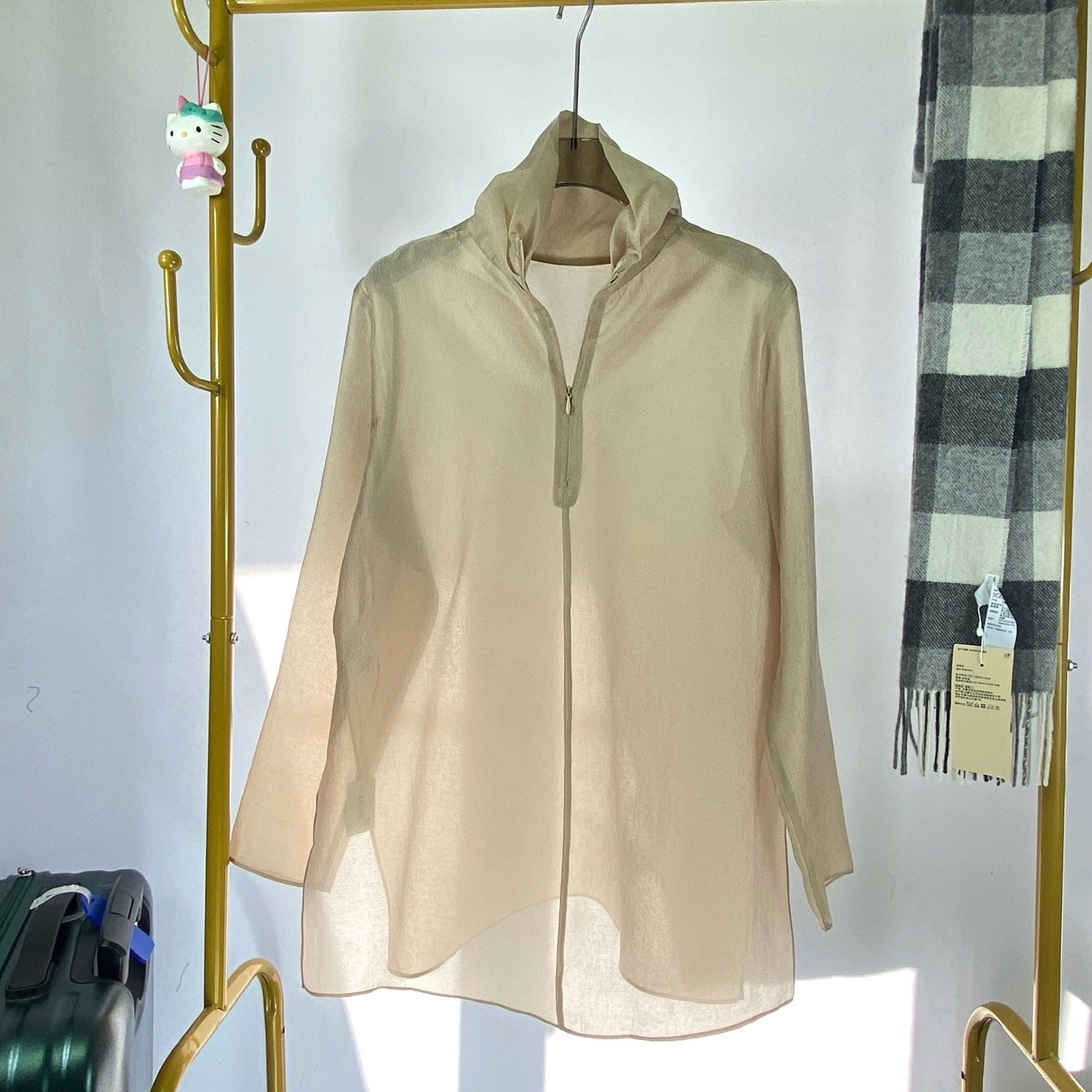 FZXIUYI2026春新款韩版宽松高领显瘦女款长袖高级设计感小众衬衫,淘宝优惠券,粉丝福利购,淘宝优惠卷