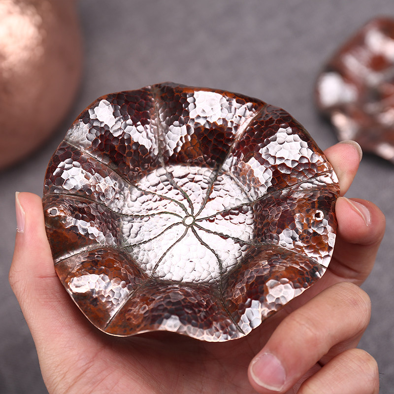 纯铜手工茶杯垫功夫茶道零配件圆形杯托复古风品茗杯垫子,淘宝优惠券,粉丝福利购,淘宝优惠卷