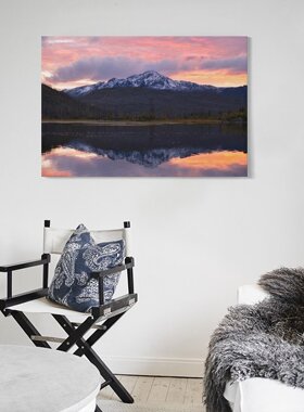 中亚阿尔泰山脉风景山水雪山房间客厅背景墙帆布无框画装饰挂画