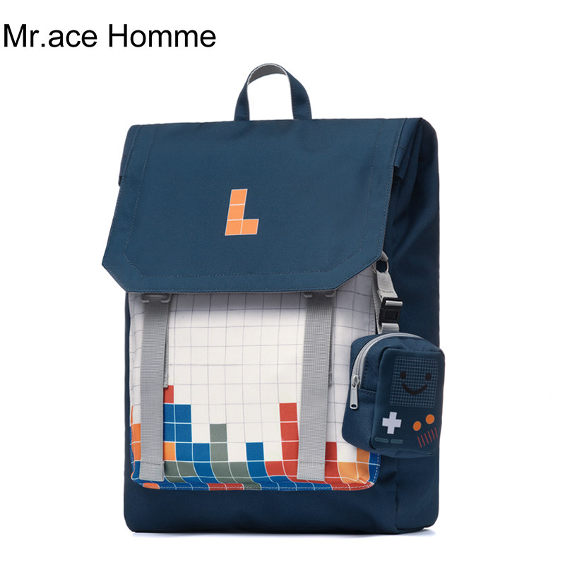 mrace书包女ins 15寸电脑包男 mracehomme双肩背包