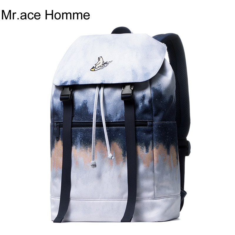 mracehomme新款大容量女15寸双肩包 mracehomme双肩背包