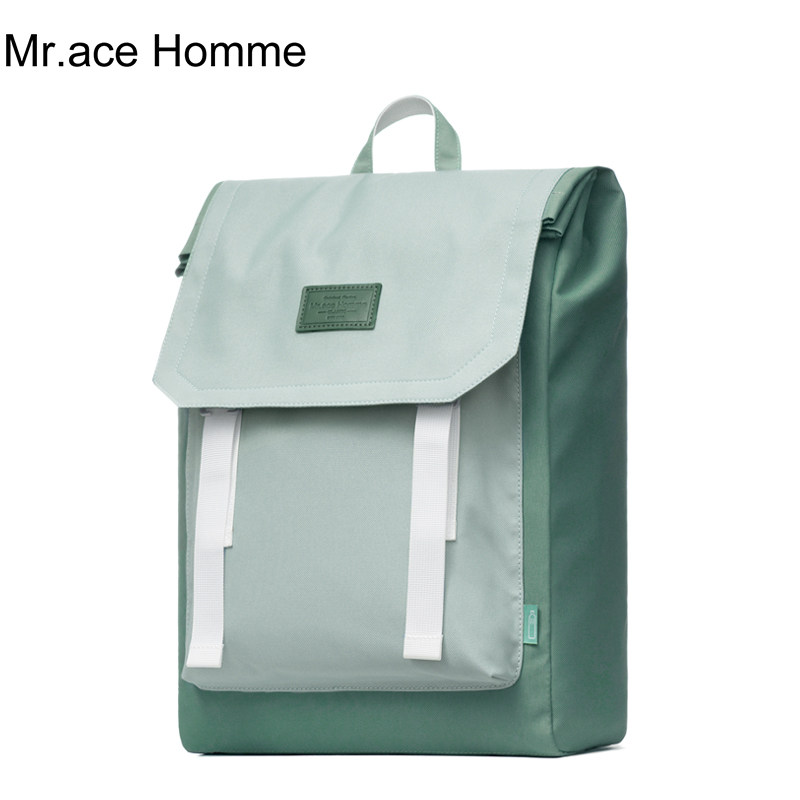 mracehomme韩版女大容量15寸电脑包 mracehomme双肩背包