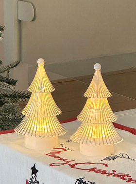 2025圣诞节装饰品摆件圣诞树发光小夜灯led氛围装饰灯圣创意礼物