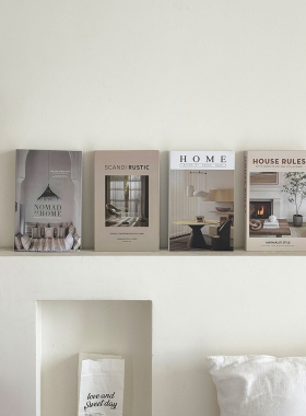 北欧风家居装饰书桌面摆件客厅简约风格卡纸工艺品书籍拍照道具