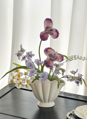 北欧花艺仿真花盆栽假花植物室内装饰家居摆件设客厅假花花束花瓶