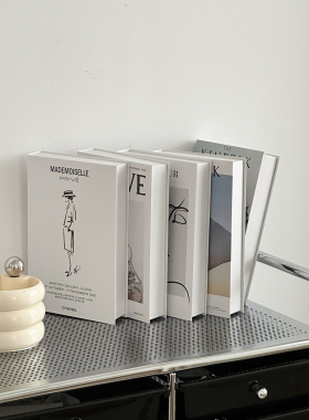 现代假书摆件北欧轻奢仿真书客厅家居店铺装饰品拍照道具书壳盒子