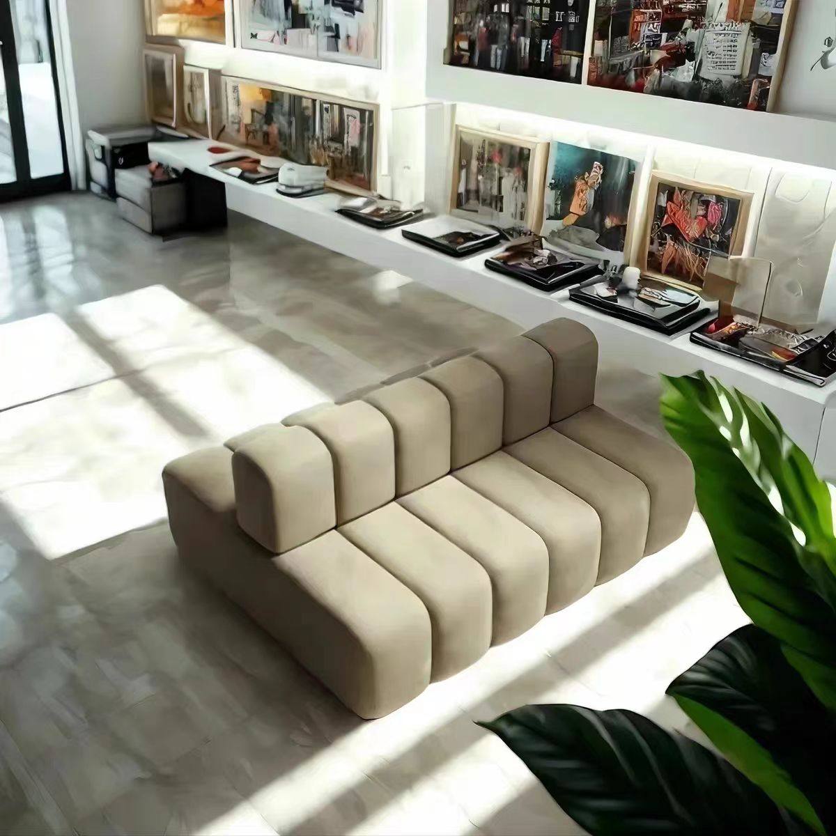 创意轻奢休闲酒店大堂休息接待区卡座沙发软包换鞋凳餐桌长条凳,淘宝优惠券,粉丝福利购,淘宝优惠卷