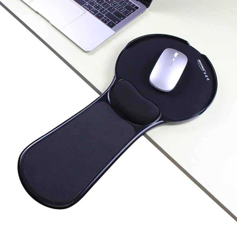 创意电脑鼠标托架手臂支架桌椅两用免打孔鼠标垫护腕垫鼠标手托架-图0
