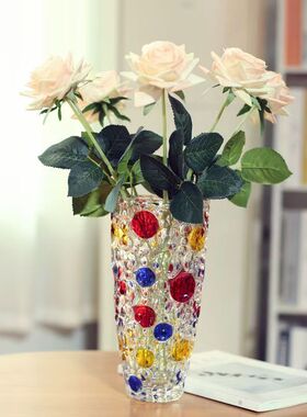 家居摆件花瓶玫瑰百合花瓶花瓶