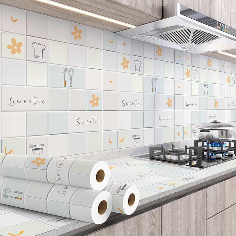 厨房防油贴纸防水墙面耐高温油烟机柜灶台用墙壁加厚装饰墙贴自粘,淘宝优惠券,粉丝福利购,淘宝优惠卷