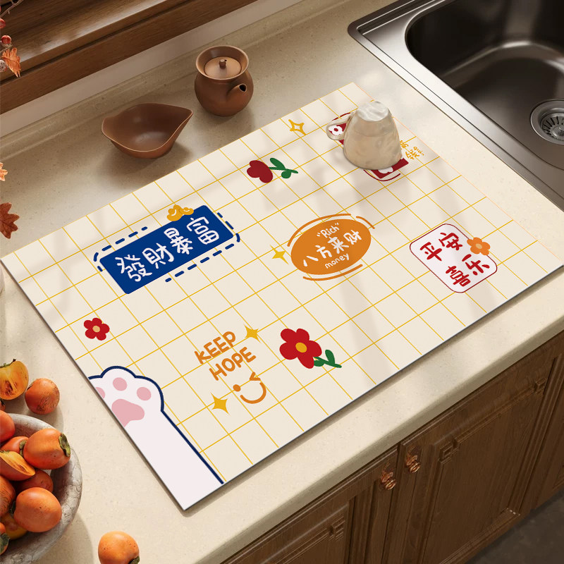 缔卡洗手台吸水贴挡条厨房水槽边缘防溅水垫贴纸台面缝隙防水贴条,淘宝优惠券,粉丝福利购,淘宝优惠卷