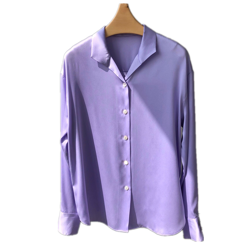 美国单西装领真丝软缎桑蚕丝光泽感宽松衬衫奶白色24春季新款包邮,淘宝优惠券,粉丝福利购,淘宝优惠卷