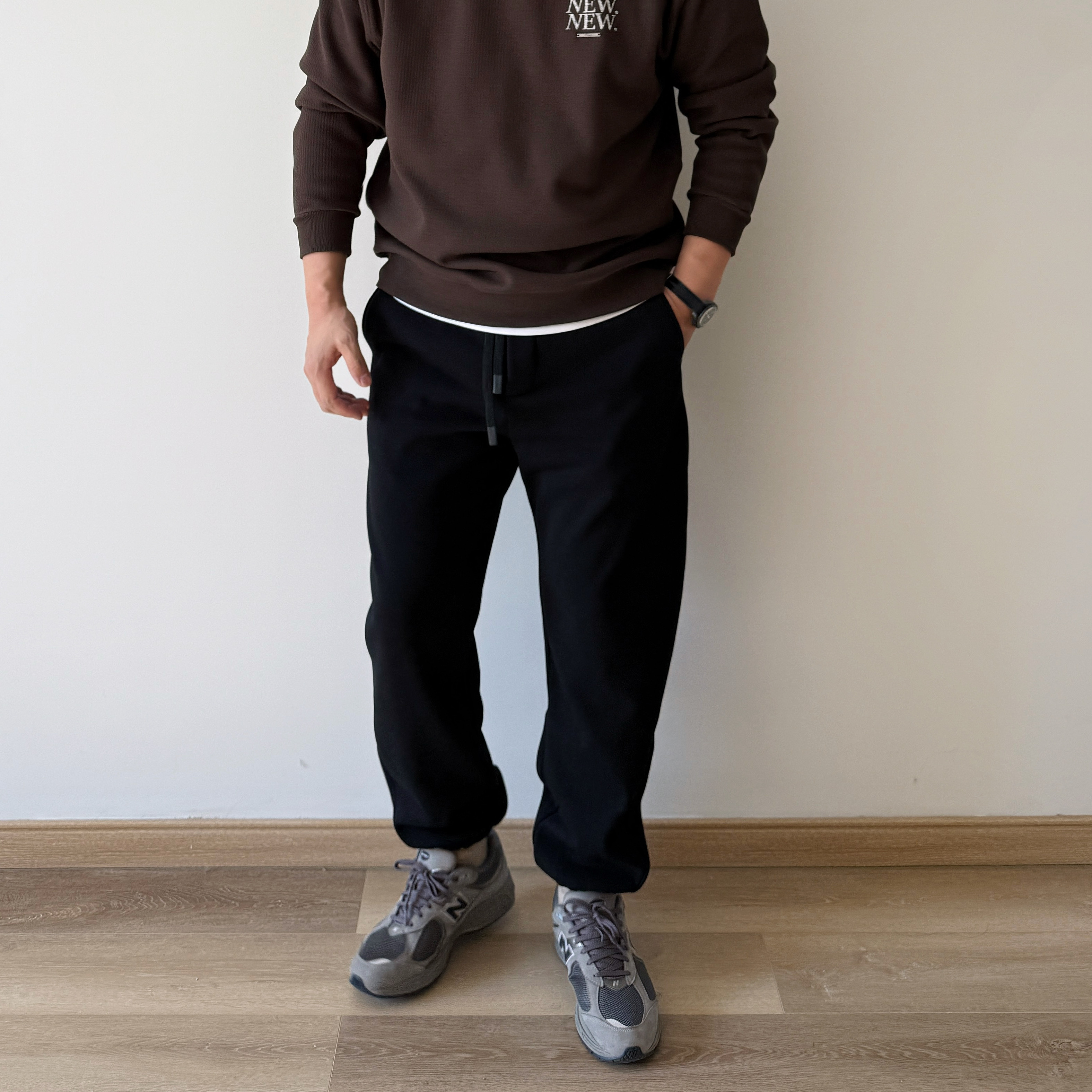 大依无忧大码加绒男裤冬季保暖运动裤胖子休闲裤宽松束脚加厚卫裤 - 图2