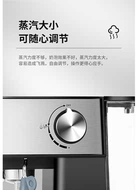 咖啡机商用蒸汽打奶泡蒸汽开水机