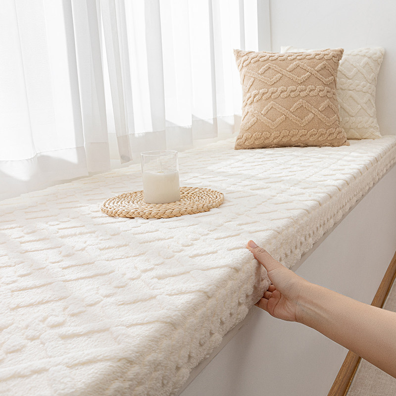 Benzhou plush bay window cushion thickened sponge cushion customization